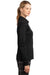 Nike 545322 Womens Stretch Tech Dri-Fit Moisture Wicking Long Sleeve Polo Shirt Black Model Side