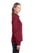 Nike 545322 Womens Stretch Tech Dri-Fit Moisture Wicking Long Sleeve Polo Shirt Varsity Red Model Side