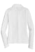Nike 545322 Womens Stretch Tech Dri-Fit Moisture Wicking Long Sleeve Polo Shirt White Flat Back