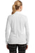 Nike 545322 Womens Stretch Tech Dri-Fit Moisture Wicking Long Sleeve Polo Shirt White Model Back