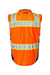 Kishigo S5002-5003 Unisex Premium Black Series Surveyors Vest Orange Flat Back