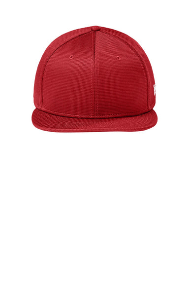 New Era Hats NE409 Mens Pivot Flat Bill Snapback Hat Flag Scarlet Red Flat Front