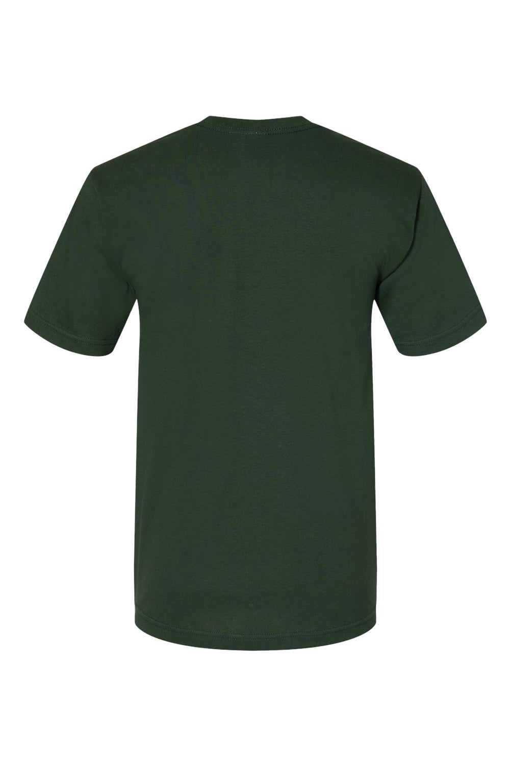 Bayside BA5040 Mens USA Made Short Sleeve Crewneck T-Shirt Hunter Green Flat Back