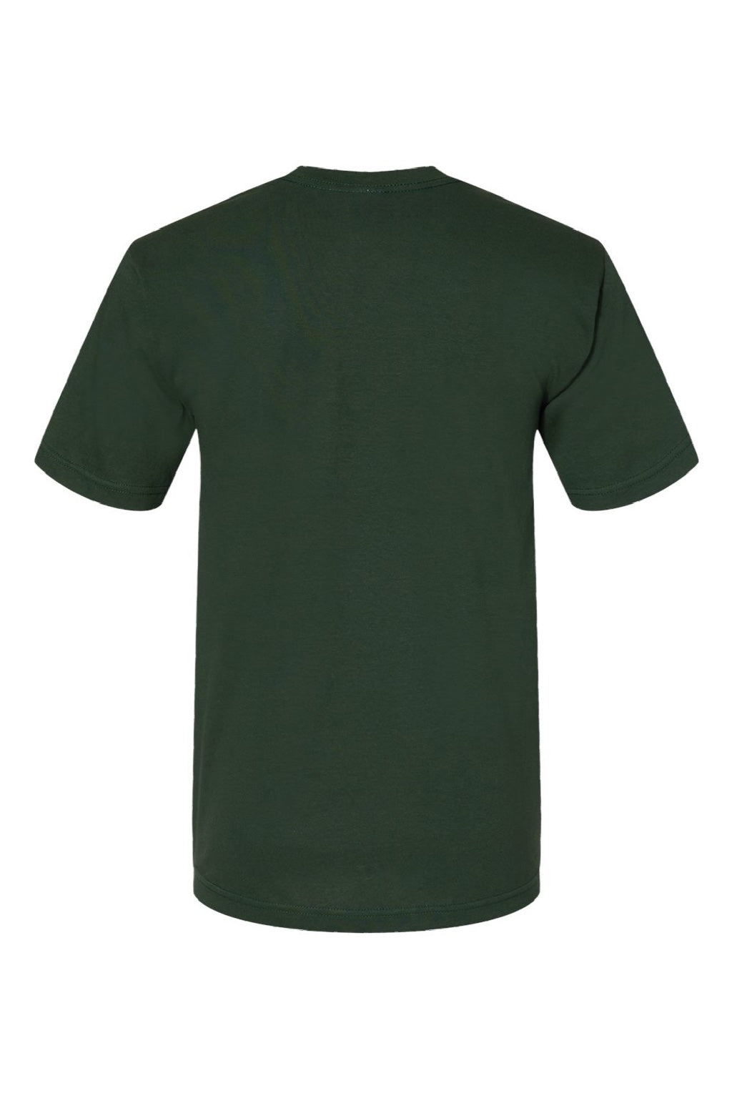 Bayside 5040 Mens USA Made Short Sleeve Crewneck T-Shirt Hunter Green Flat Back