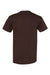 Bayside BA5100 Mens USA Made Short Sleeve Crewneck T-Shirt Chocolate Brown Flat Back
