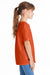 Hanes 5480 Youth Essential-T Short Sleeve Crewneck T-Shirt Texas Orange Model Side