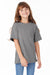 Hanes 5480 Youth Essential-T Short Sleeve Crewneck T-Shirt Oxford Grey Model Front