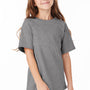 Hanes Youth Essential-T Short Sleeve Crewneck T-Shirt - Oxford Grey