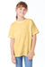 Hanes 5480 Youth Essential-T Short Sleeve Crewneck T-Shirt Athletic Gold Model Front