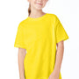 Hanes Youth Essential-T Short Sleeve Crewneck T-Shirt - Athletic Yellow
