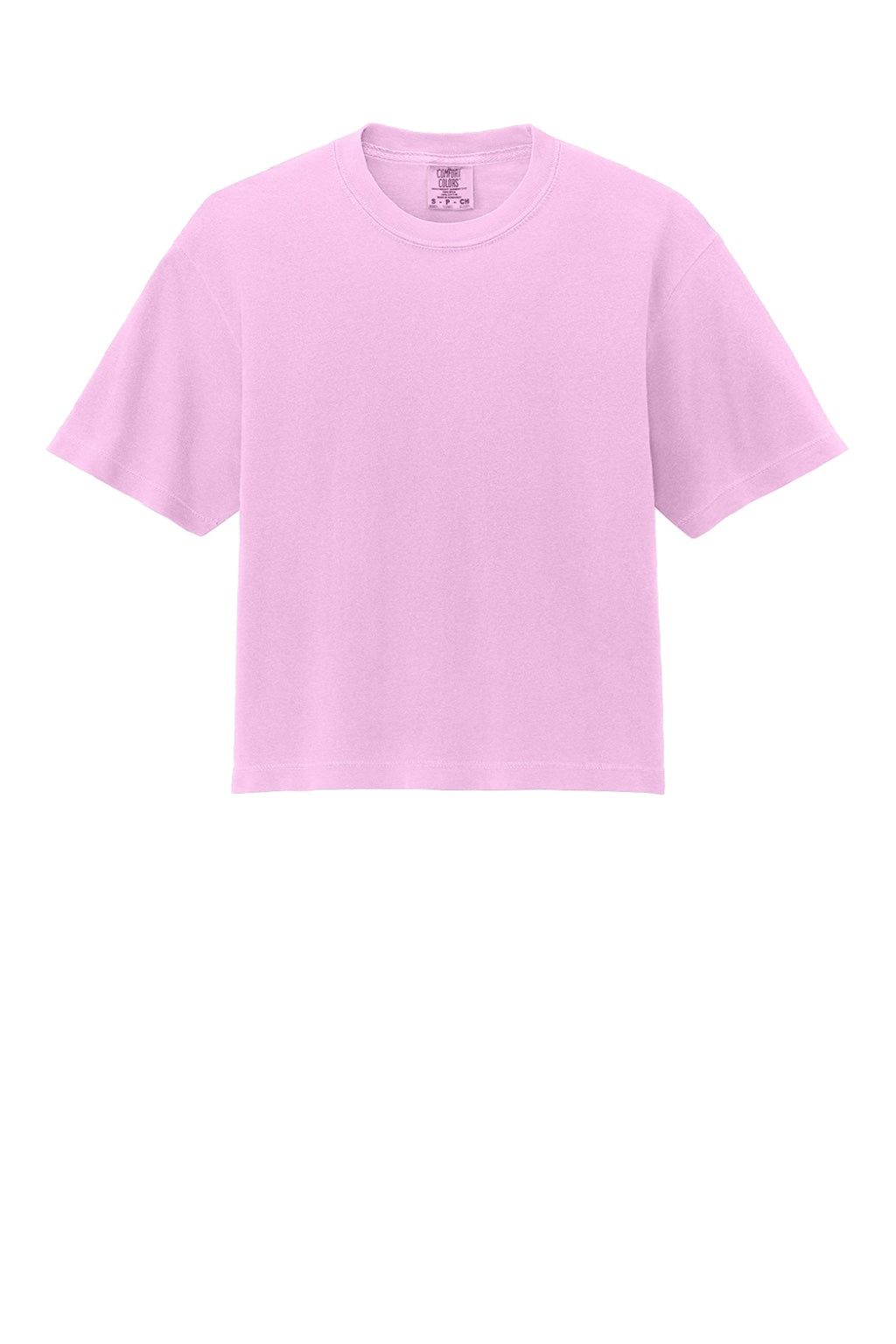 Comfort Colors 3023CL Womens Short Sleeve Crewneck T-Shirt Rose Quartz Pink Flat Front