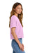 Comfort Colors 3023CL Womens Short Sleeve Crewneck T-Shirt Rose Quartz Pink Model Side