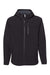 Independent Trading Co. EXP35SSZ Mens Poly Tech Full Zip Soft Shell Hooded Jacket Black Flat Front