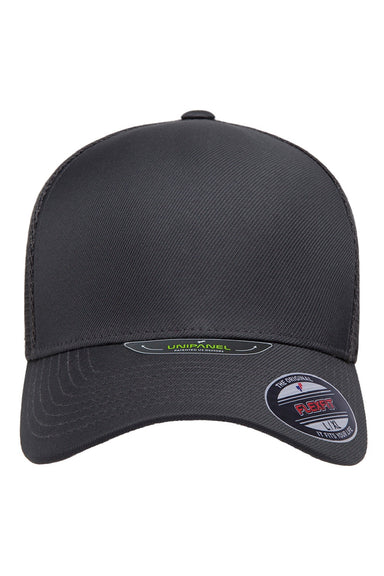 Flexfit Hats 5511UP Mens UniPanel Stretch Fit Hat Charcoal Grey Flat Front