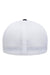 Flexfit Hats 5511UP Mens UniPanel Stretch Fit Hat Black/White Flat Back