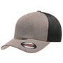 Flexfit Hats Mens UniPanel Stretch Fit Hat - Heather Grey Melange/Black
