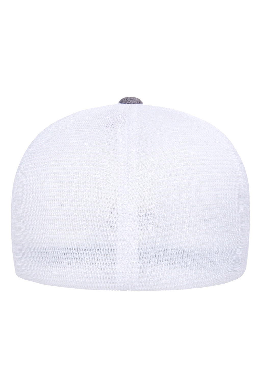 Flexfit Hats 5511UP Mens UniPanel Stretch Fit Hat Heather Grey Melange/White Flat Back