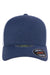 Flexfit Hats 5511UP Mens UniPanel Stretch Fit Hat Navy Blue Melange/White Flat Front