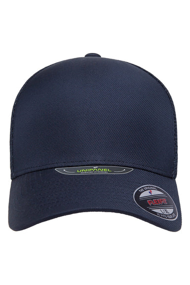 Flexfit Hats 5511UP Mens UniPanel Stretch Fit Hat True Navy Blue Flat Front