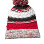 Sport-Tek Hats Unisex Pom Pom Team Beanie - True Red/Black/White