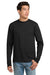 Hanes 5586 Mens Authentic Long Sleeve Crewneck T-Shirt Black Model Front