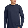 Hanes Mens Authentic Long Sleeve Crewneck T-Shirt - Navy Blue