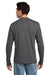 Hanes 5586 Mens Authentic Long Sleeve Crewneck T-Shirt Smoke Grey Model Back