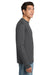 Hanes 5586 Mens Authentic Long Sleeve Crewneck T-Shirt Smoke Grey Model Side
