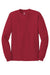 Hanes 5586 Mens Authentic Long Sleeve Crewneck T-Shirt Deep Red Flat Front