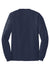 Hanes 5586 Mens Authentic Long Sleeve Crewneck T-Shirt Navy Blue Flat Back