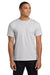 Hanes 5590 Mens Authentic Short Sleeve Crewneck T-Shirt w/ Pocket Ash Grey Model Front