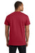 Hanes 5590 Mens Authentic Short Sleeve Crewneck T-Shirt w/ Pocket Deep Red Model Back