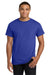 Hanes 5590 Mens Authentic Short Sleeve Crewneck T-Shirt w/ Pocket Deep Royal Blue Model Front