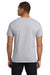 Hanes 5590 Mens Authentic Short Sleeve Crewneck T-Shirt w/ Pocket Light Steel Grey Model Back