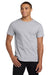Hanes 5590 Mens Authentic Short Sleeve Crewneck T-Shirt w/ Pocket Light Steel Grey Model Front