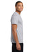 Hanes 5590 Mens Authentic Short Sleeve Crewneck T-Shirt w/ Pocket Light Steel Grey Model Side