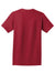 Hanes 5590 Mens Authentic Short Sleeve Crewneck T-Shirt w/ Pocket Deep Red Flat Back