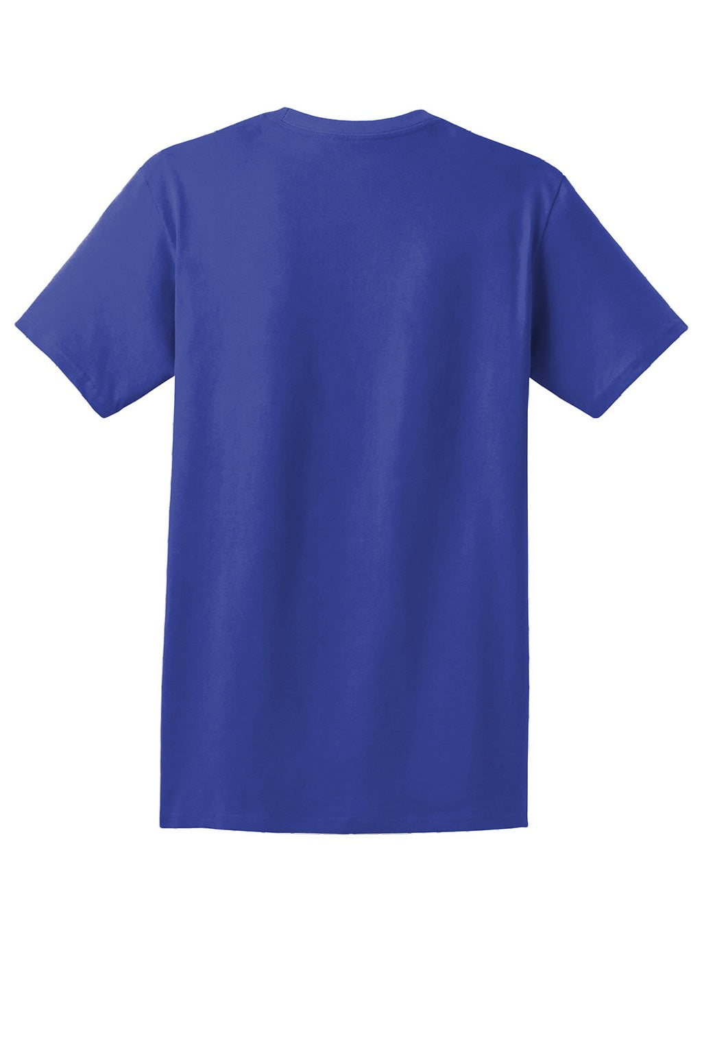 Hanes 5590 Mens Authentic Short Sleeve Crewneck T-Shirt w/ Pocket Deep Royal Blue Flat Back