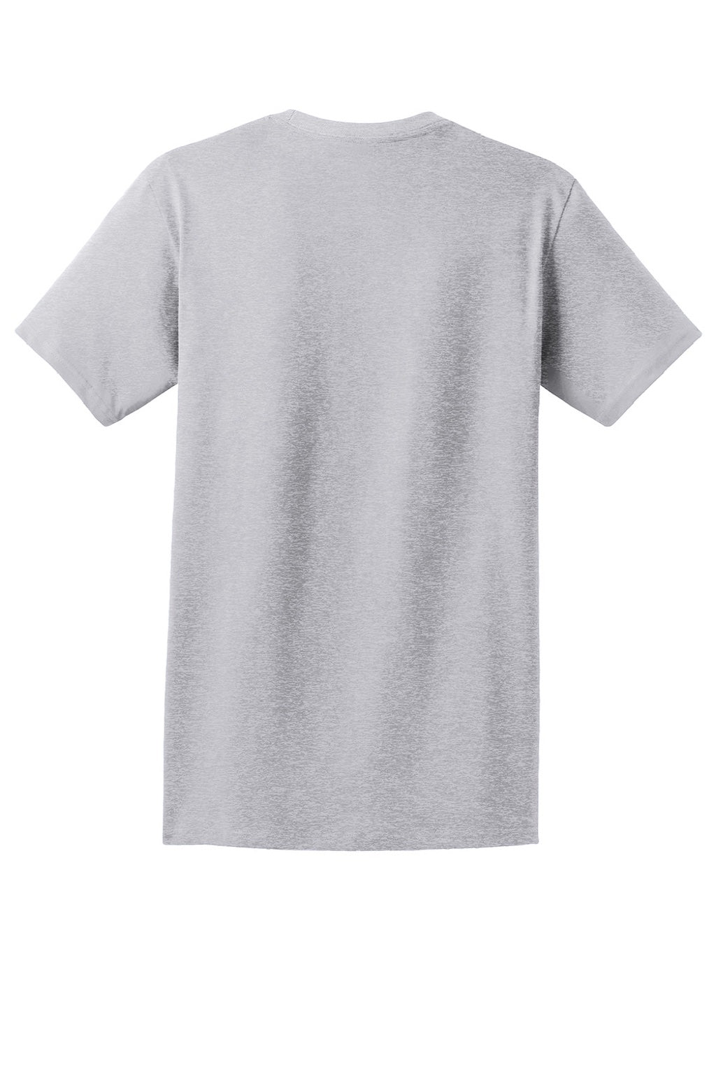 Hanes 5590 Mens Authentic Short Sleeve Crewneck T-Shirt w/ Pocket Light Steel Grey Flat Back