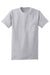 Hanes 5590 Mens Authentic Short Sleeve Crewneck T-Shirt w/ Pocket Light Steel Grey Flat Front