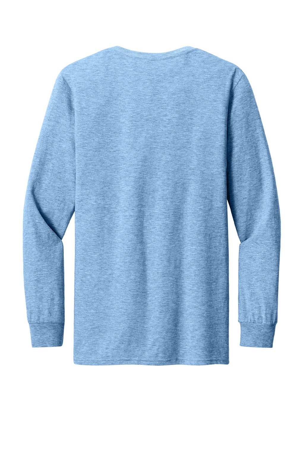 Jerzees 560LS Mens Premium Blend Moisture Wicking Long Sleeve Crewneck T-Shirt Heather Carolina Blue Flat Back