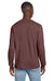Jerzees 560LS Mens Premium Blend Moisture Wicking Long Sleeve Crewneck T-Shirt Heather Maroon Model Back