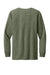 Jerzees 560LS Mens Premium Blend Moisture Wicking Long Sleeve Crewneck T-Shirt Heather Military Green Flat Back