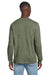 Jerzees 560LS Mens Premium Blend Moisture Wicking Long Sleeve Crewneck T-Shirt Heather Military Green Model Back