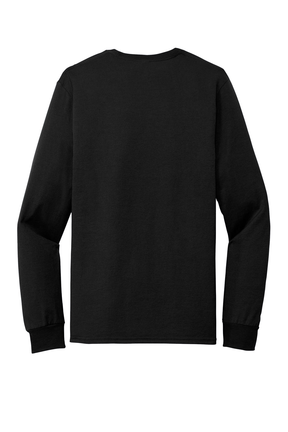 Jerzees 560LS Mens Premium Blend Moisture Wicking Long Sleeve Crewneck T-Shirt Black Ink Flat Back
