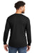 Jerzees 560LS Mens Premium Blend Moisture Wicking Long Sleeve Crewneck T-Shirt Black Ink Model Back