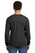 Jerzees 560LS Mens Premium Blend Moisture Wicking Long Sleeve Crewneck T-Shirt Heather Black Ink Model Back