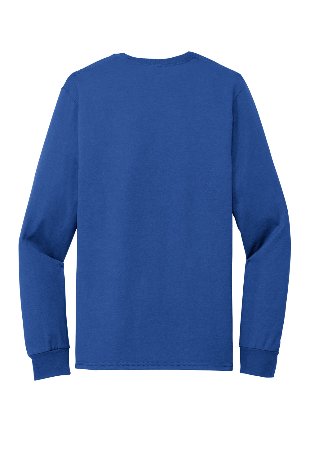 Jerzees 560LS Mens Premium Blend Moisture Wicking Long Sleeve Crewneck T-Shirt Royal Blue Flat Back