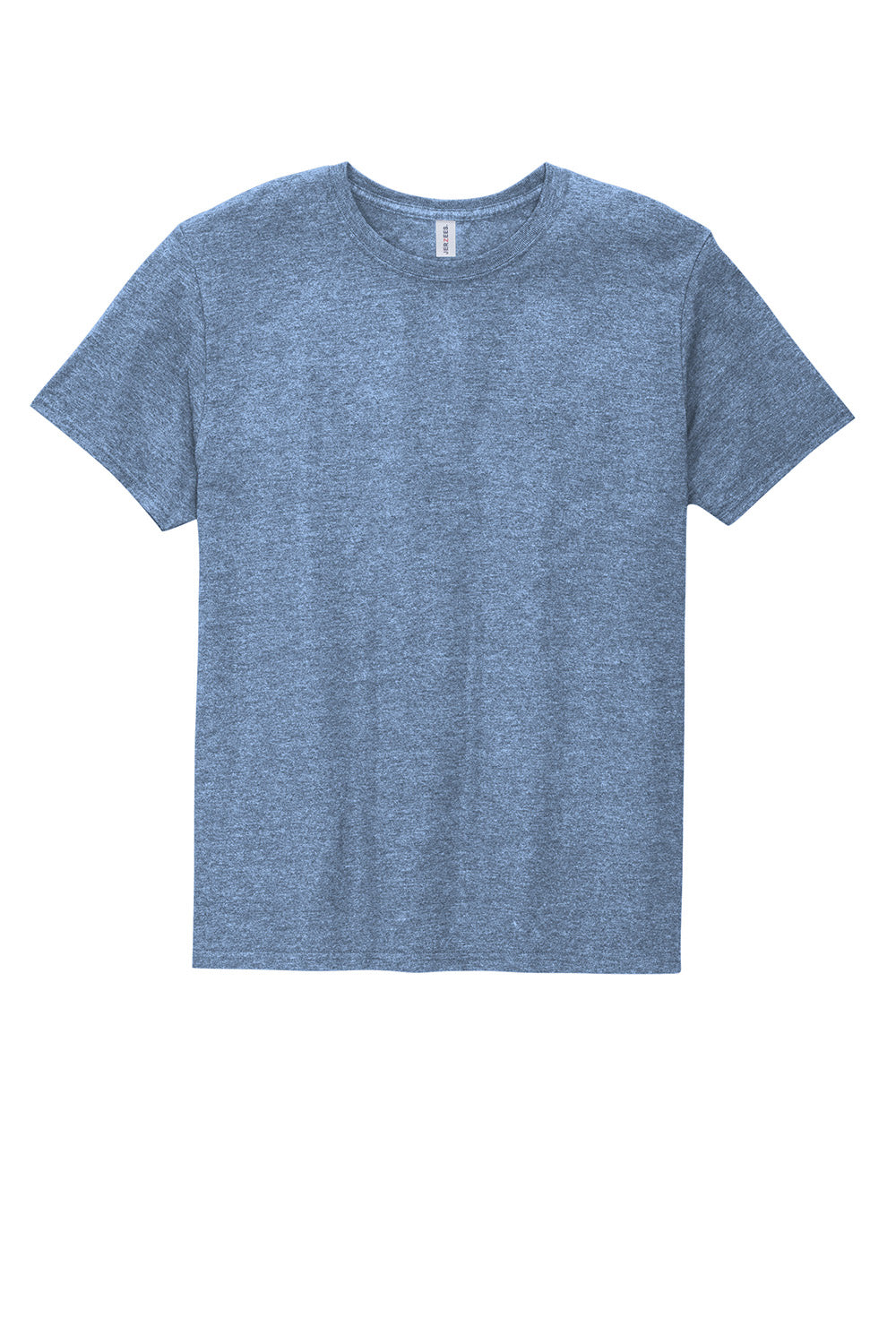 Jerzees 560MR/560M Mens Premium Blend Moisture Wicking Short Sleeve Crewneck T-Shirt Heather Carolina Blue Flat Front