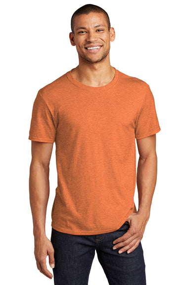 Jerzees 560MR/560M Mens Premium Blend Moisture Wicking Short Sleeve Crewneck T-Shirt Heather Vintage Orange Model Front